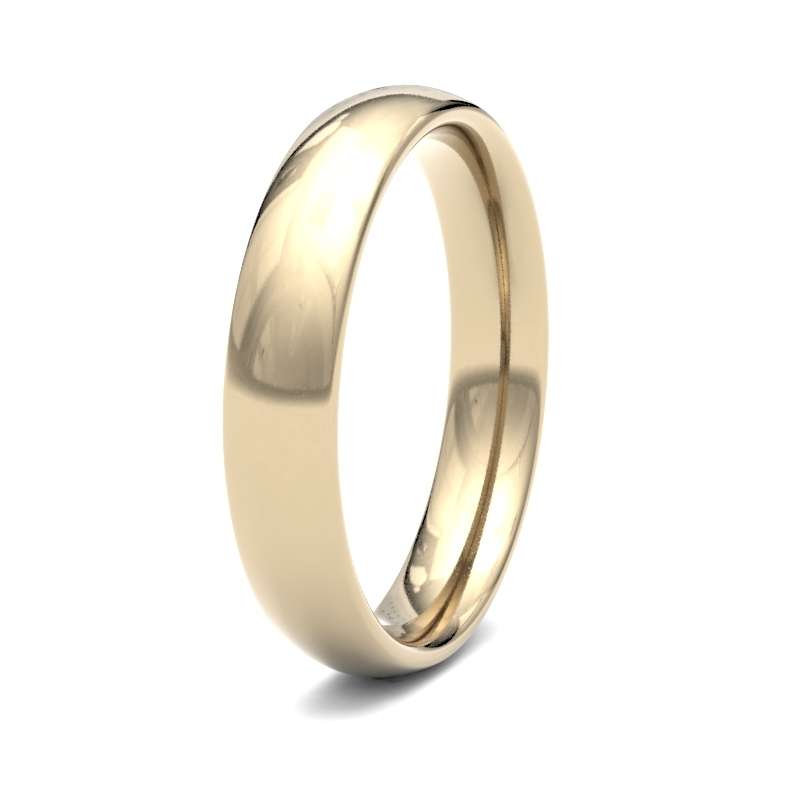 18Y-4-TC-M 18ct yellow gold 4mm medium traditional court wedding ring left image