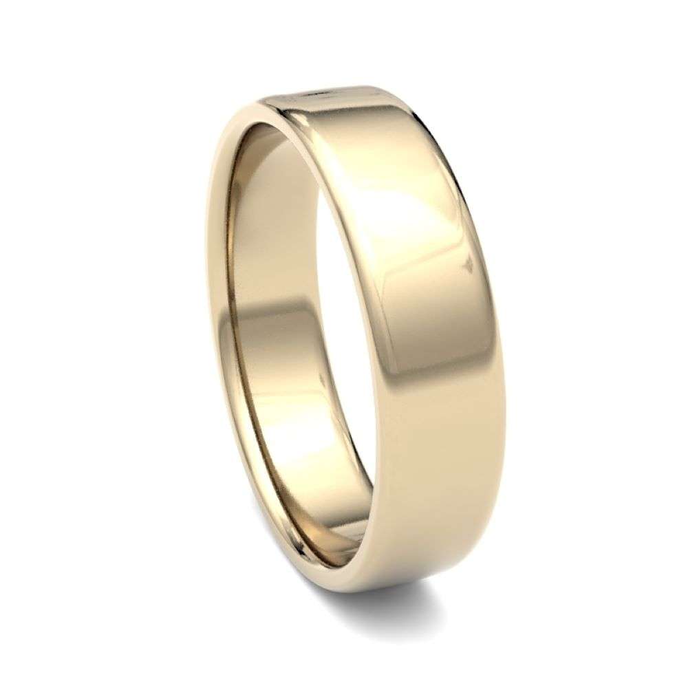 18Y-5-SC-L 18ct yellow 5mm light soft court wedding ring right image