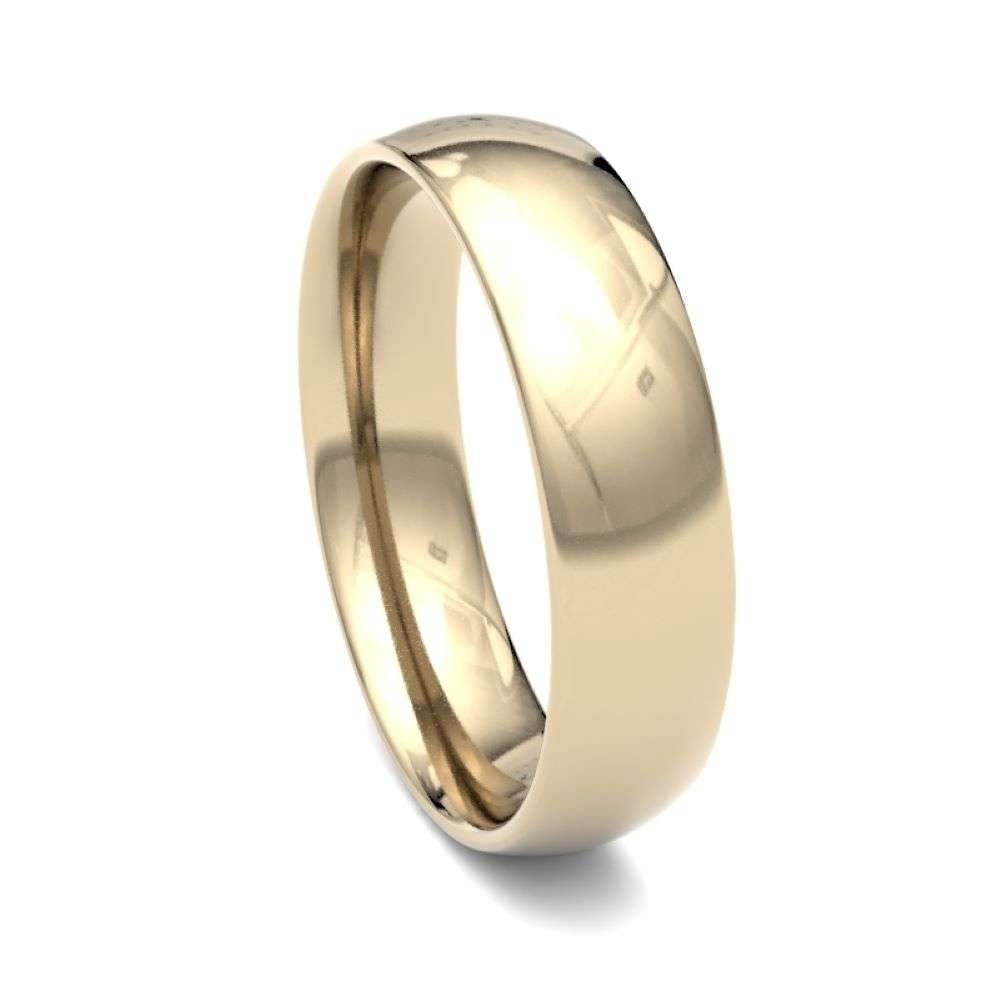 18Y-5-TC-L 18ct yellow 5mm light traditional court wedding ring right image