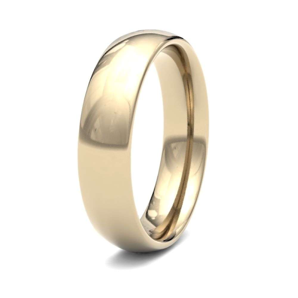 18Y-5-TC-M 18ct yellow 5mm medium traditional court wedding ring left image
