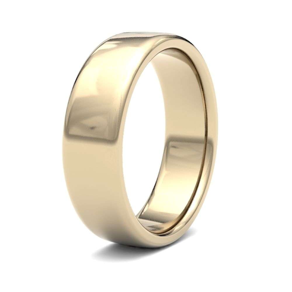 18Y-6-SC-M 18ct yellow 6mm medium soft court wedding ring left image