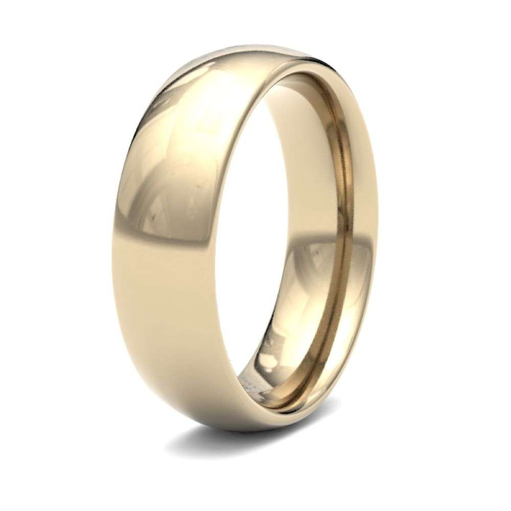 18Y-6-TC-M 18ct yellow gold 6mm medium traditional court wedding ring left image