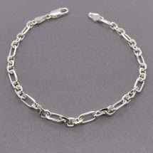 Sterling Silver Diamond Cut Belcher Link Bracelet