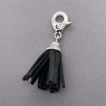 Ti Sento Sterling Silver Leather Tassle Charm