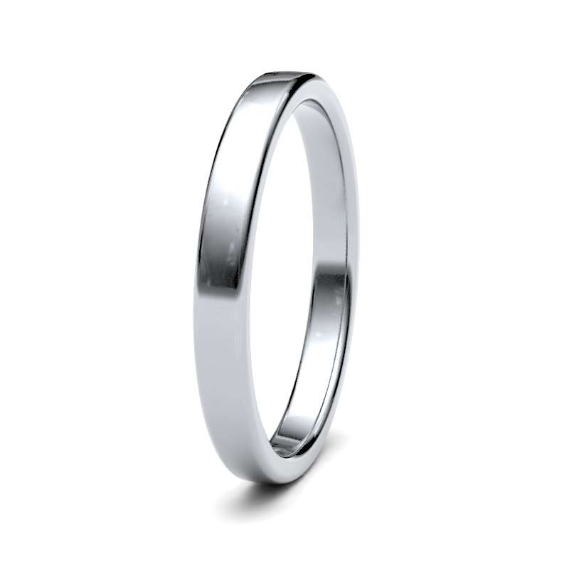 9W-2.5-SC-M 9ct white 2.5mm medium soft court wedding ring left image