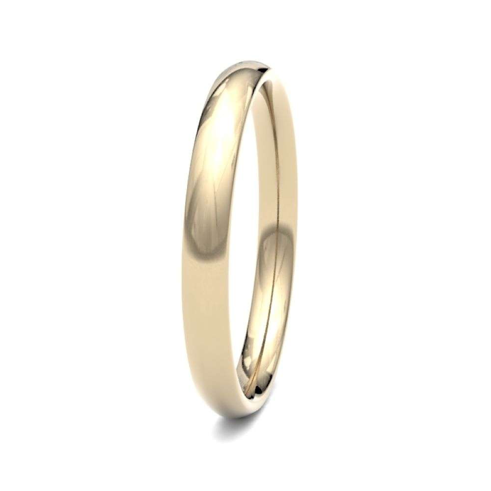 9Y-2.5-TC-M 9ct yellow gold 2.5mm medium traditional court wedding ring left image