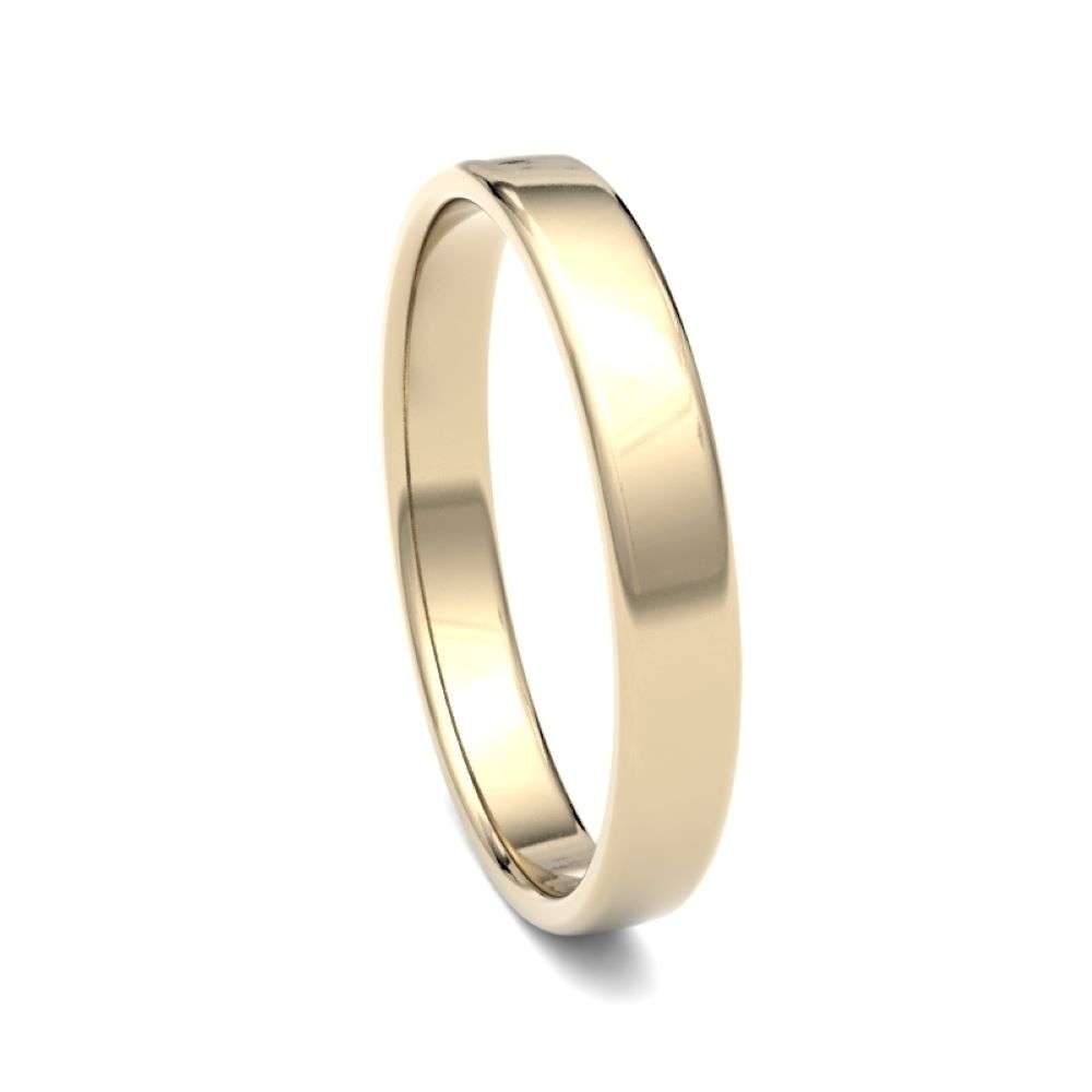 9Y-3-SC-L 9ct yellow gold 3mm light soft court wedding ring right image