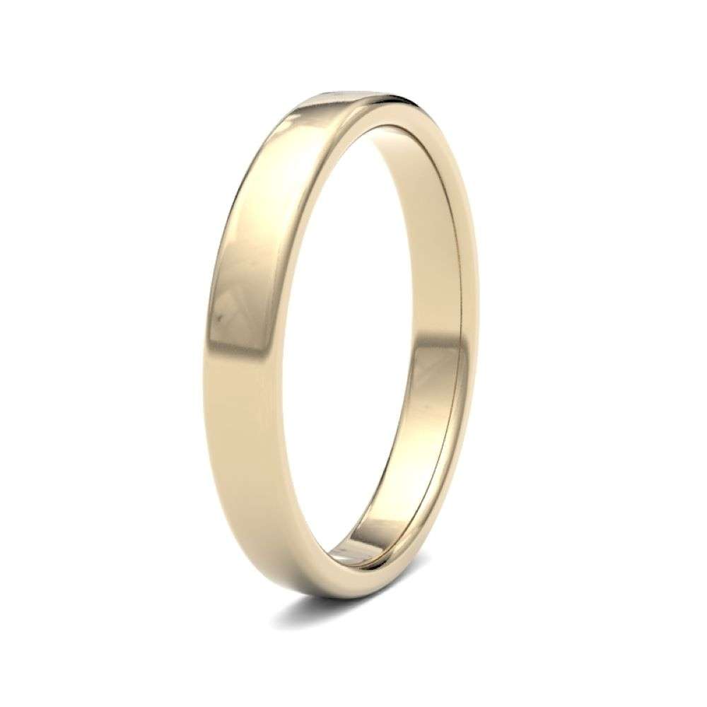 9Y-3-SC-M 9ct yellow 3mm Medium soft court wedding ring left image