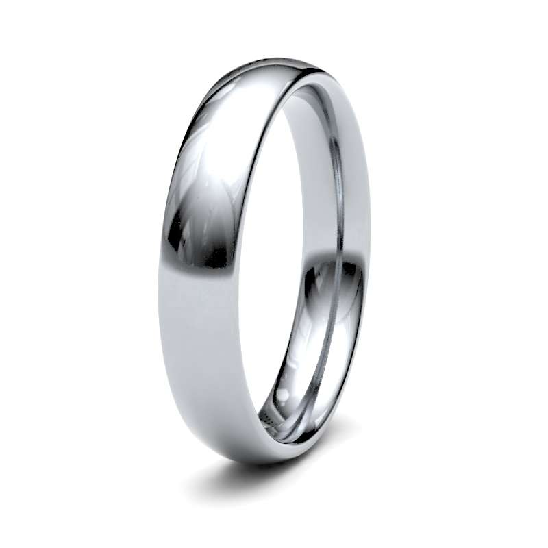 PD500-4-TC-M Palladium 4mm medium traditional court wedding ring left image PD500-4-TC-M Palladium 4mm medium traditional court wedding ring left image