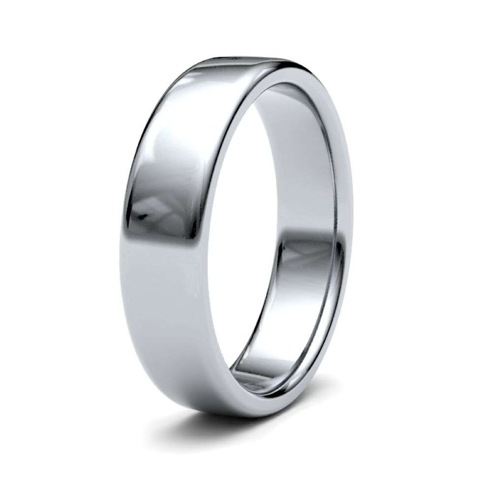 PD500-5-SC-M Palladium 5mm medium soft court wedding ring left image PD500-5-SC-M Palladium 5mm medium soft court wedding ring left image