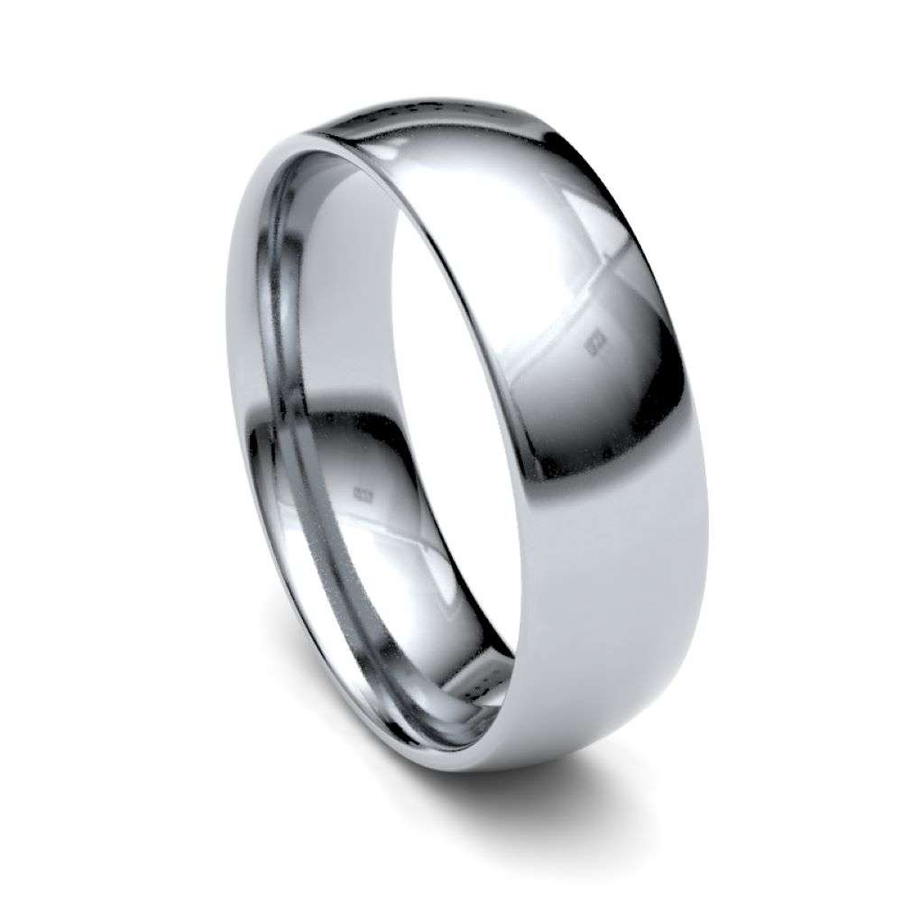 PD500-6-TC-L Palladium 6mm light traditional court wedding ring right image PD500-6-TC-L Palladium 6mm light traditional court wedding ring right image