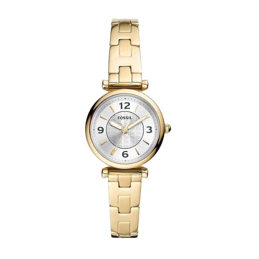es5203 Fossil Womens Gold Case And Bracelet Analogue Watch front image es5203 Fossil Womens Gold Case And Bracelet Analogue Watch front image