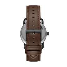 Fossil Mens Ionised Case Leather Watch FS5666