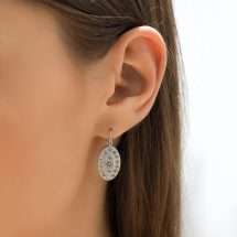 Newbridge Silver Plated Clear Drop Earrings VER1242