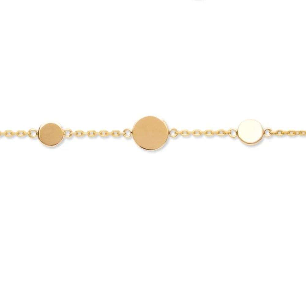 B0427 Burren 18K gold silver bronze bracelet front image