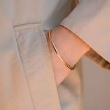 Burren 18K Gold Plated Solid Slave Bangle B0603