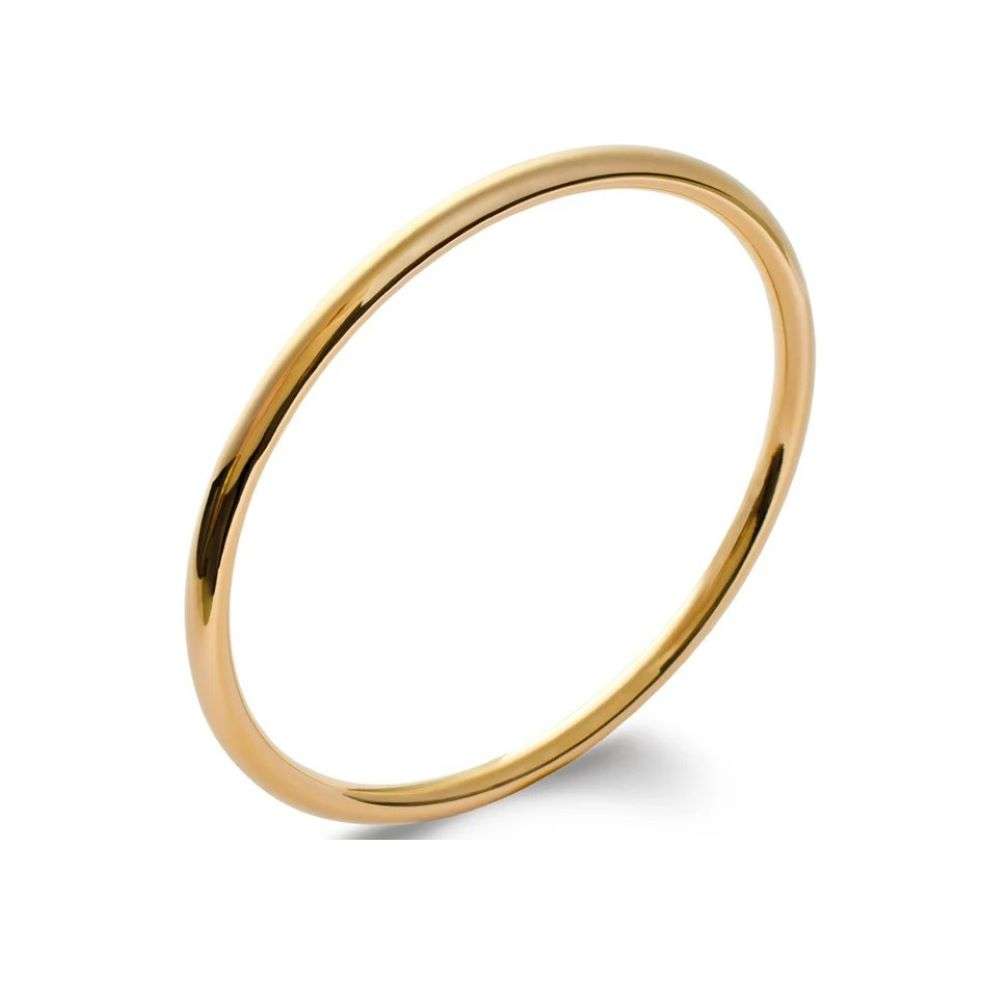 B0603 Burren 18K gold silver fully round slave bangle