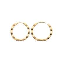 Burren 18K Gold Plated Marquise CZ Hoop Earrings E0698