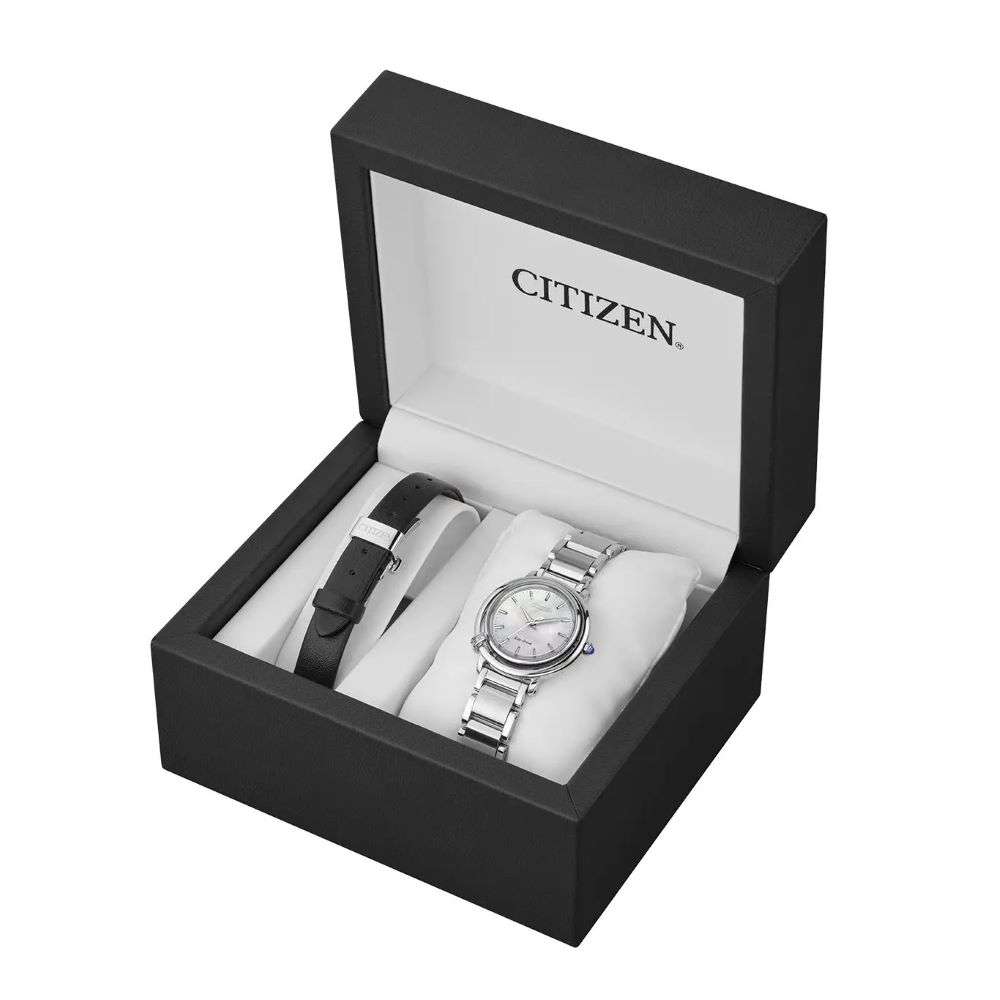 em1090-60d citizen ladies diamond set Arcly steel watch gift box image
