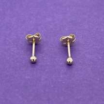 9ct Yellow Gold 2mm Ball Earrings