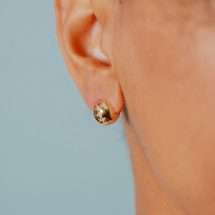 Burren 18ct Gold Plated CZ Huggie Earrings E1320