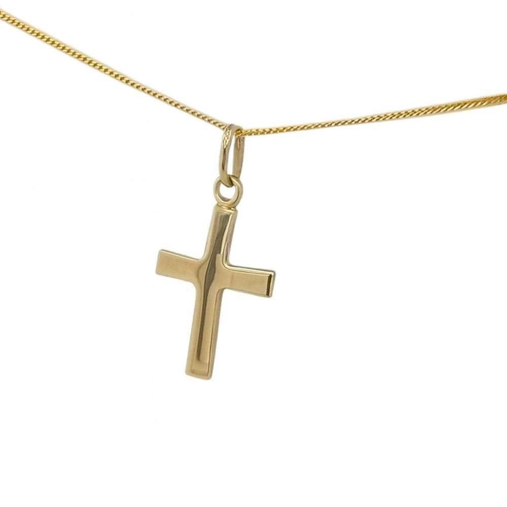1.64.2661-9ct-yellow-gold-polished-cross-pendant-and-chain-main-image 1.64.2661-9ct-yellow-gold-polished-cross-pendant-and-chain-main-image