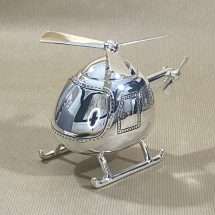 Silver Plated Helicopter Money Box