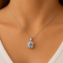 Sterling Silver Round CZ Pendant