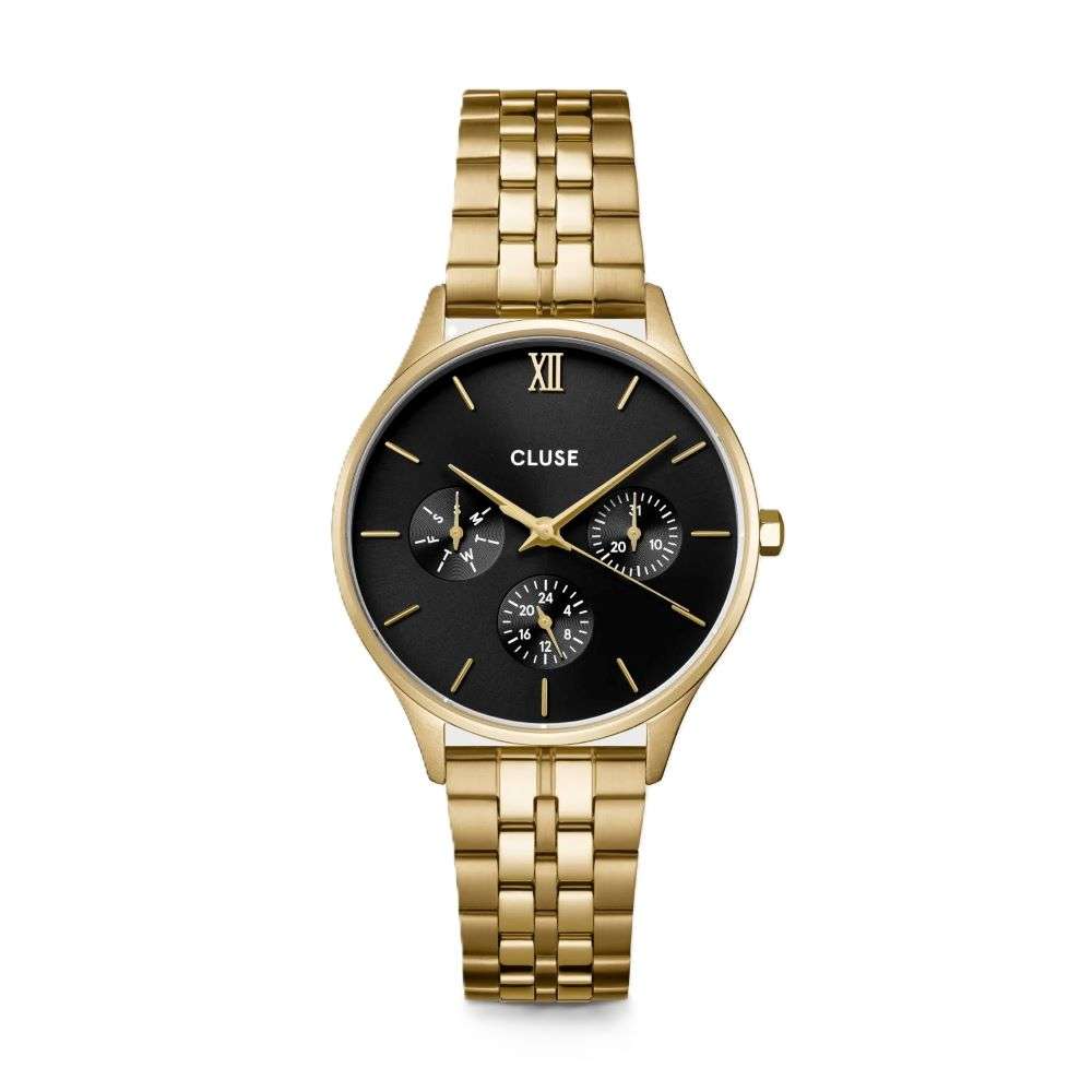 CW10707 cluse black minuit multi function dial watch front image