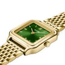 Cluse Gold Double Bracelet Green Dial Watch CW11811