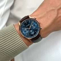 Cluse Mens Antheor Blue Dial Strap Watch CW21009