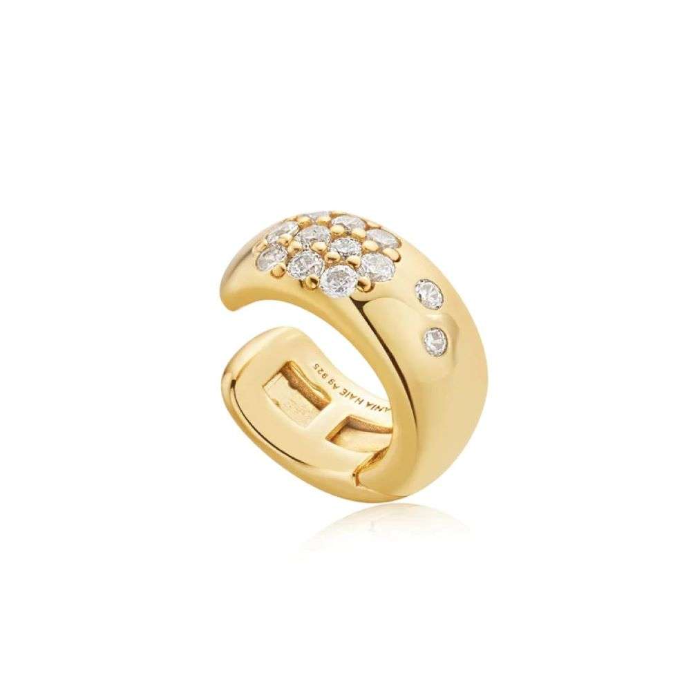 E054-01G Ania haie modern muse gold sparkle ear cuff front image E054-01G Ania haie modern muse gold sparkle ear cuff front image