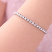 Sterling Silver Superior Childrens CZ Bracelet