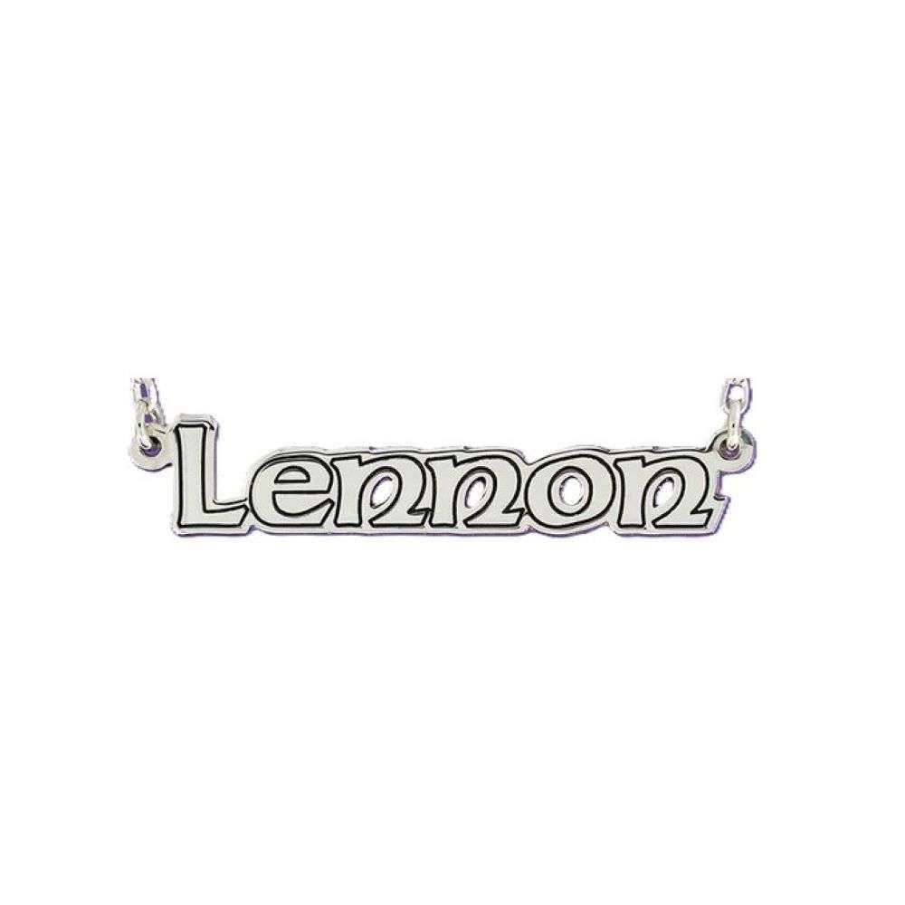 NP02-S Silver name chain front image