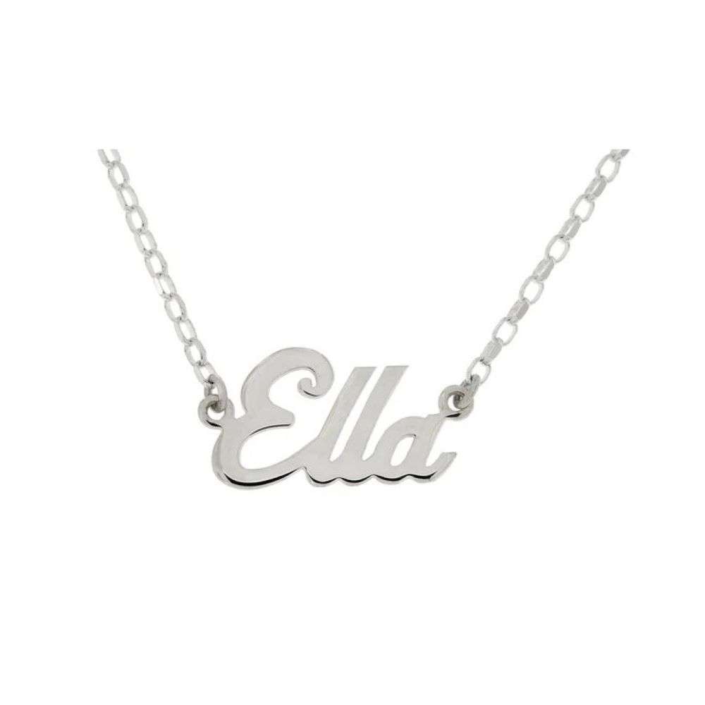 NP03-S Silver name chain front ella image NP03-S Silver name chain front ella image