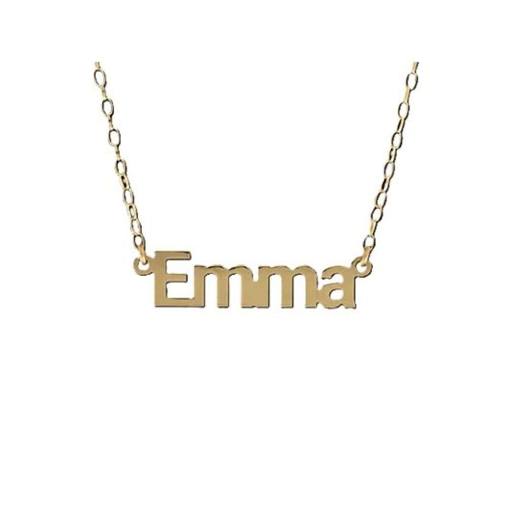 NP22-y 9ct yellow gold name chain Emma