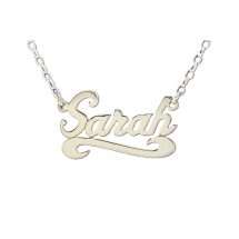 Sterling Silver Handmade Script Name Chain With Scroll