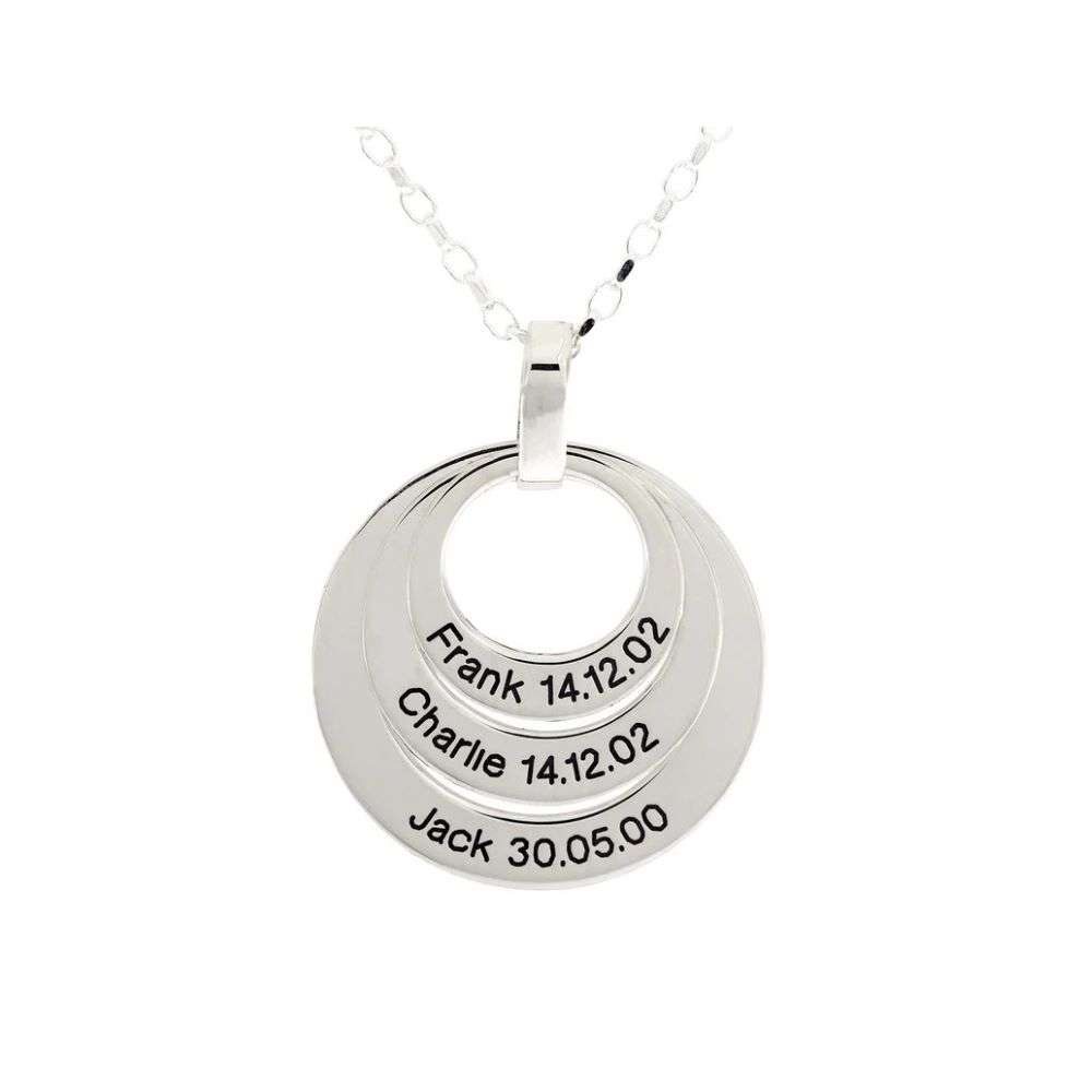 NPFAM3-S Silver triple family disk style chain NPFAM3-S Silver triple family disk style chain