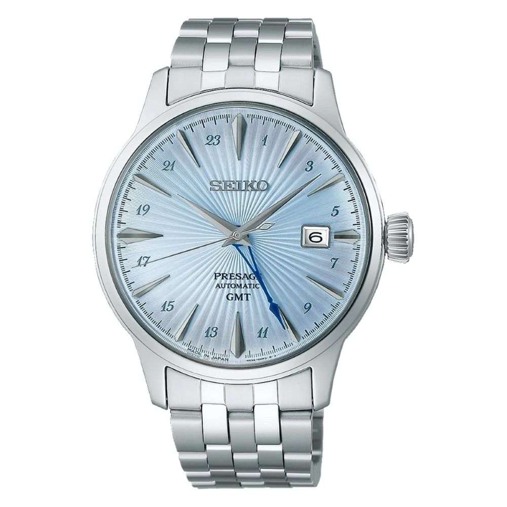 ssk037j1 seiko presage automatic skydiving steel watch front image