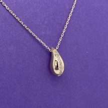 9ct Gold CZ Set Teardrop Necklace