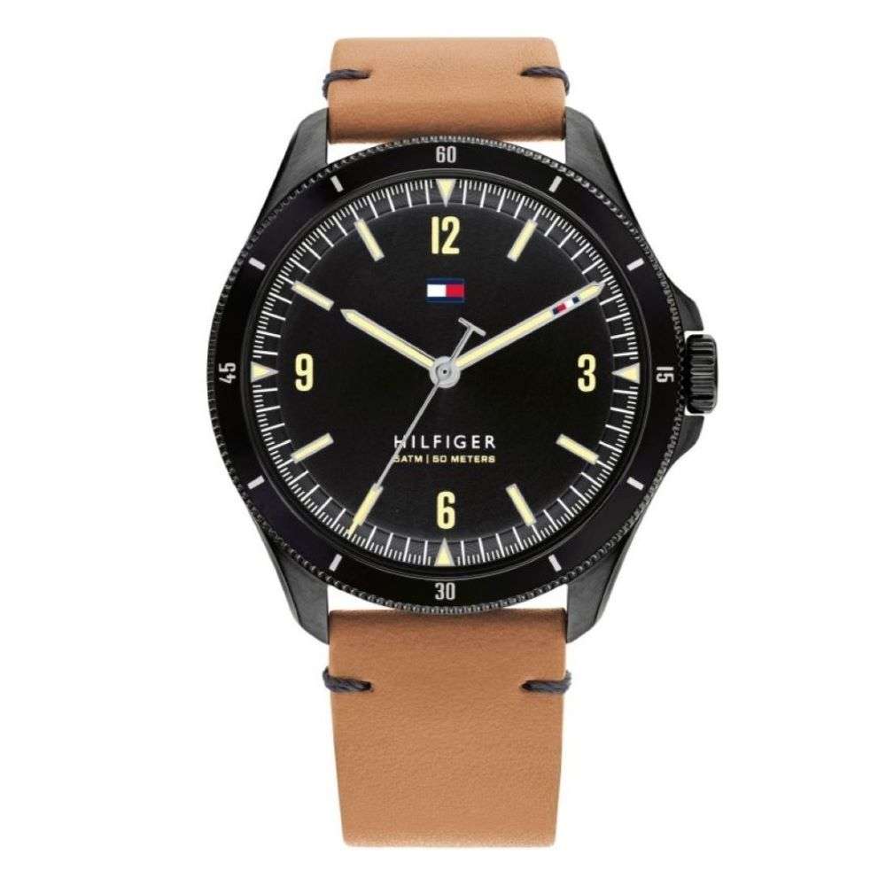1791906-tommy-hilfiger-black-dial-leather-strap-watch-front-image