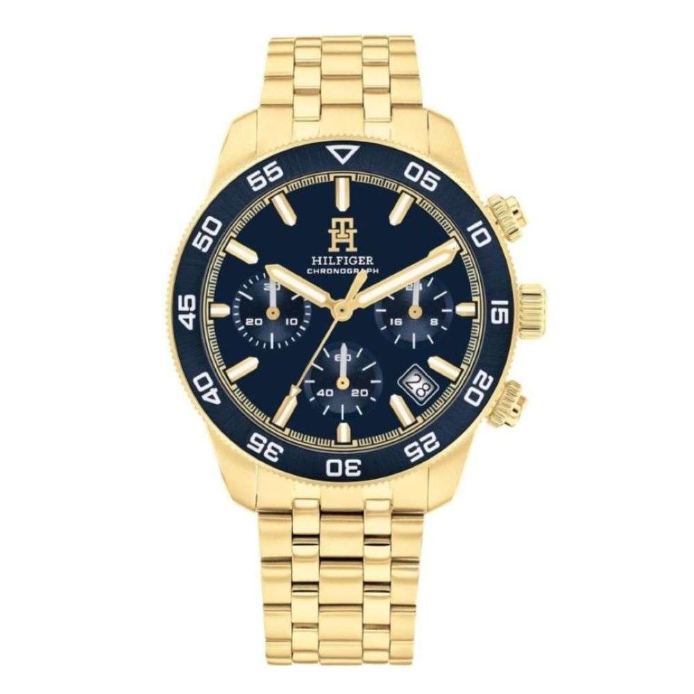 1792158-Tommy-Hilfiger-gold-navy-chronograph-dial-watch-front-image 1792158-Tommy-Hilfiger-gold-navy-chronograph-dial-watch-front-image