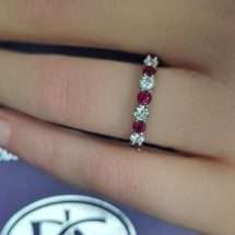 9ct Gold 0.71cts Ruby 0.44cts Diamonds Eternity Ring