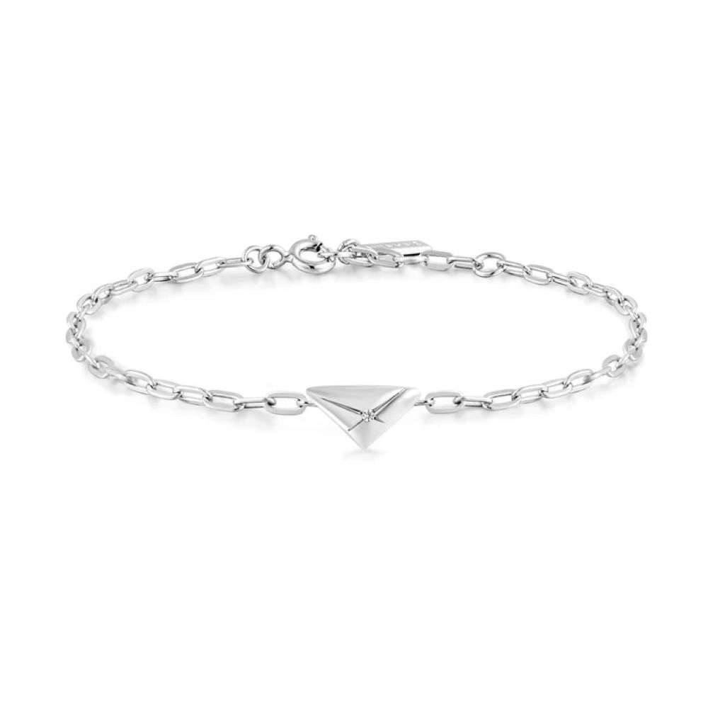 B059-01H Ania Haie Silver Triangle Kiss Bracelet front image B059-01H Ania Haie Silver Triangle Kiss Bracelet front image