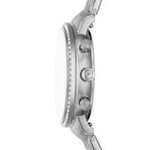 Fossil Ladies Neutra Steel Pearl Dial CZ Bezel Watch ES5357