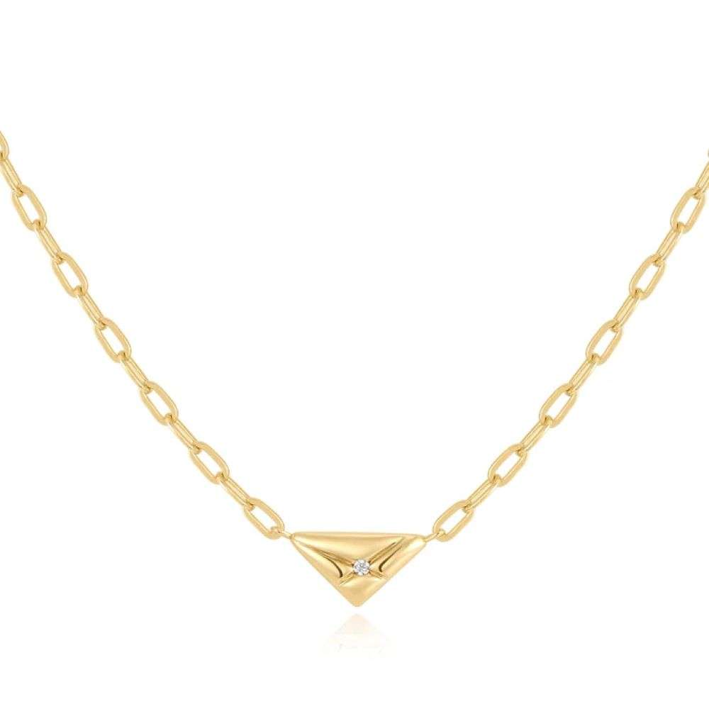 N059-02G Ania Haie Gold Triangle Necklace front image N059-02G Ania Haie Gold Triangle Necklace front image