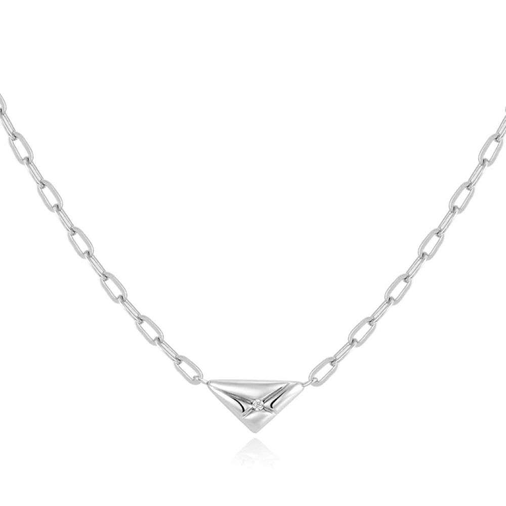 N059-02H Ania Haie Silver Triangle Necklace front image N059-02H Ania Haie Silver Triangle Necklace front image