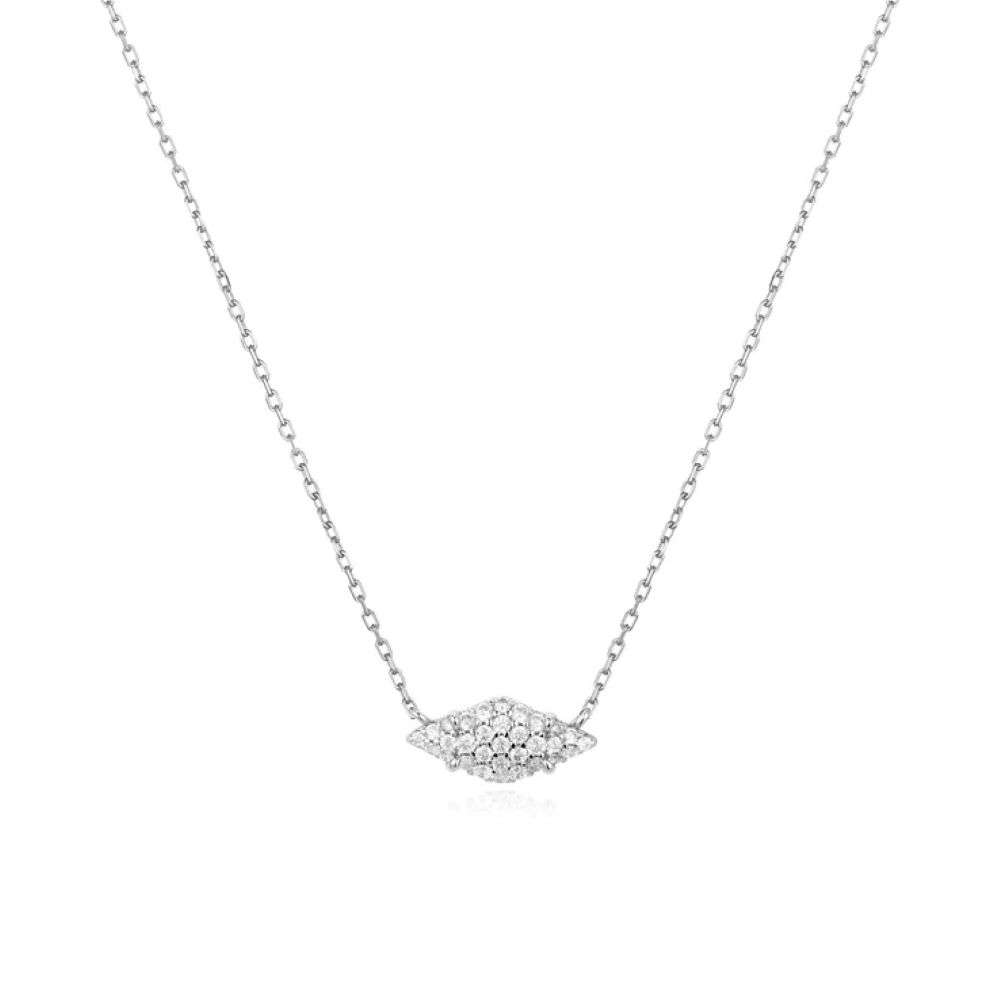 N061-03H Ania Haie Silver Pavé Sparkle Necklace front image
