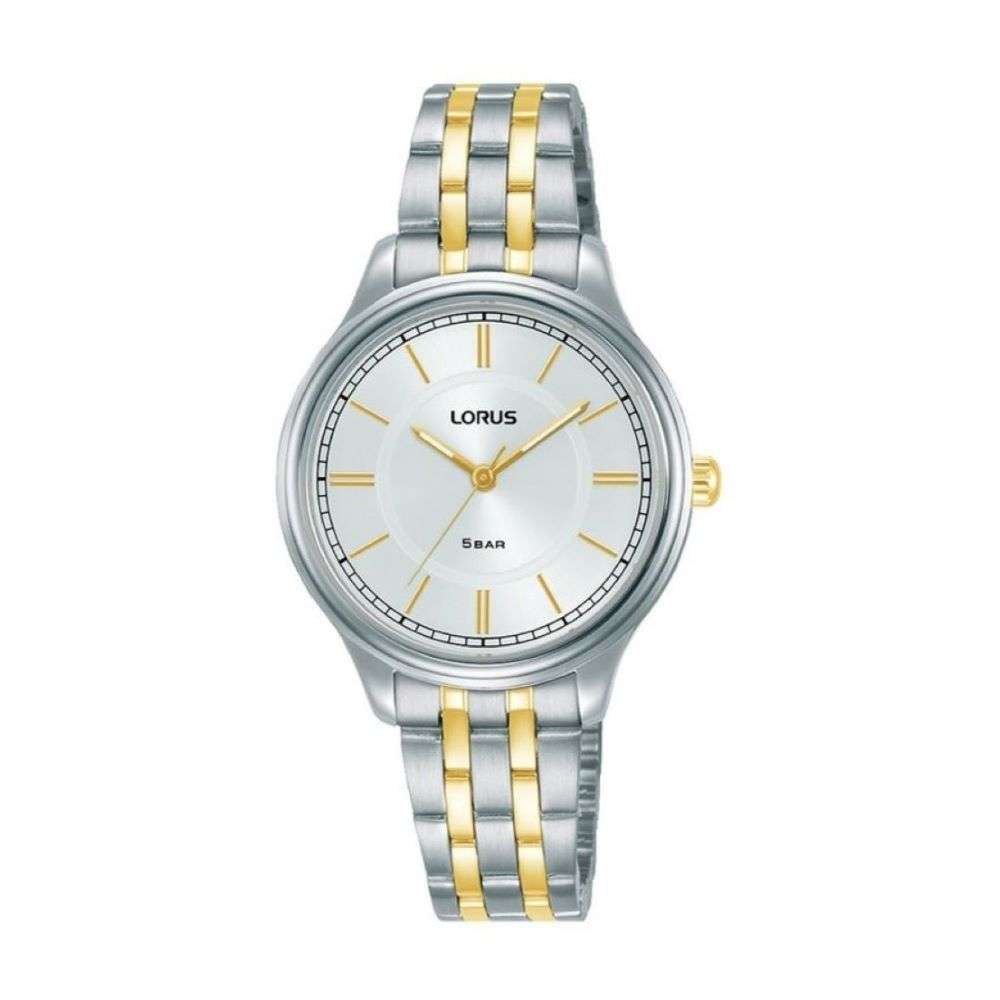 rg209vx9-lorus-gold-and-steel-ladies-analogue-watch-front-image