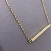Sterling Silver Gold Bar Necklace